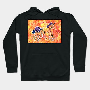 Guide Love. Magical Unicorns Illustration Hoodie